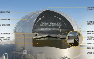 High-Efficiency Vapor Control for Bulk Storage: Integrating Floating Roof Seals and Aluminum Geodesic Domes
