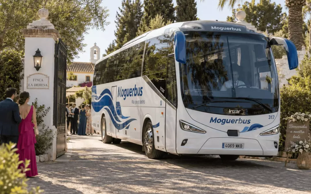 Alquiler de autobuses para bodas en Huelva con Moguerbus
