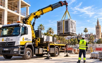 Alquiler de grúas pluma en Sevilla: cómo planificar una maniobra segura y eficiente