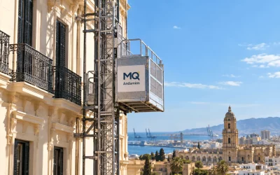 Alquiler de montacargas de fachada en Málaga: cómo mejorar la logística de una obra